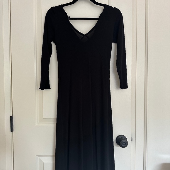 Club Monaco 3/4 Sleeve Black Dress - Picture 2 of 7